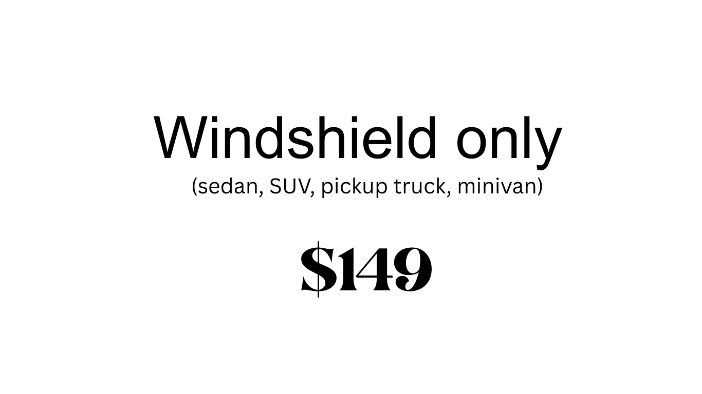 Obsidian - Windshield only *Sedan, SUV, Truck, Minivan*